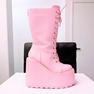 SOLD NIB Baby Pink YRU Dune Boots Size 8